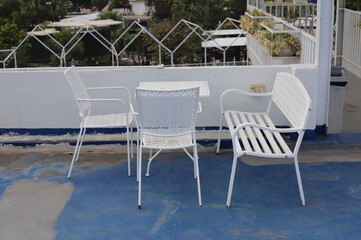 Fototapeta premium Park bench in Thailand , Daylight