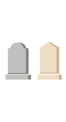 Two Gravestones Side by Side, Cemetery Memorials, Death and Remembrance Symbols