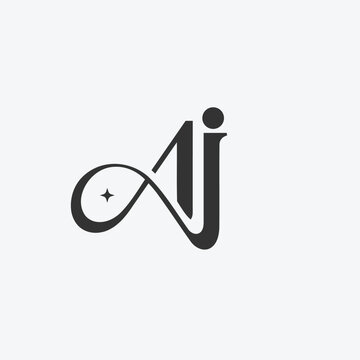 Elegant Stylized AJ Monogram Logo design