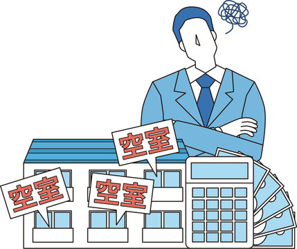 空室リスクと悩む男性