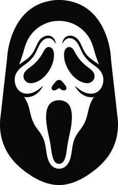 Iconic scream mask silhouette a haunting representation of horror and suspenseful cinema