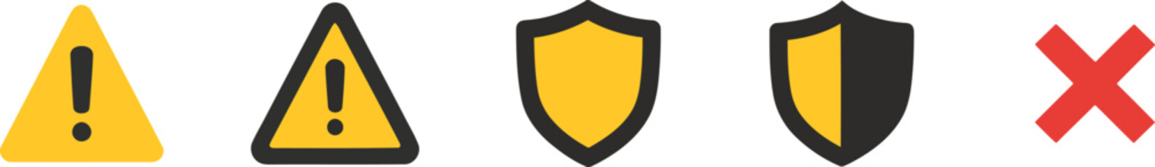 Five distinctive buoys in a row representing nautical channel markers and safety © Mst