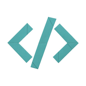 PNG Origami style coding symbol