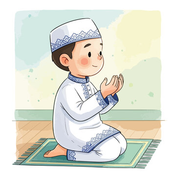 Cute Muslim Boy Character
