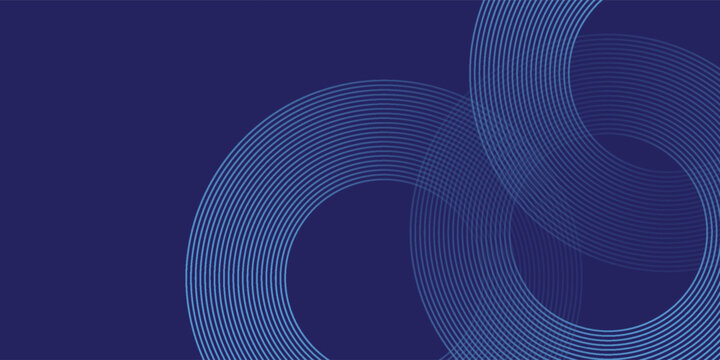 Blue abstract background with spiral circle lines, technology futuristic template. eps10