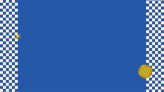 retro blue background with copy space for presentation