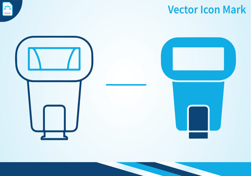 Camera flash icon set for professional photography equipment.