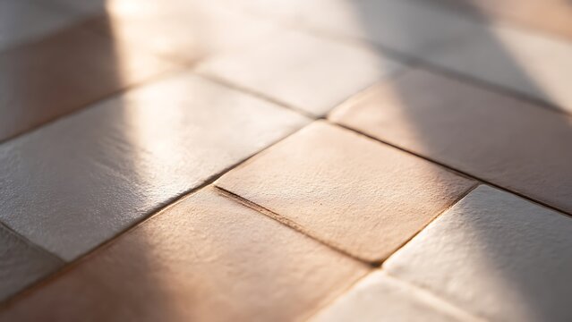 Matte ceramic tile surface with soft gradient lighting minimal background for interior design