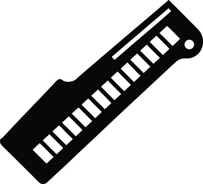 keytar silhouette vector art illustration, black and white design