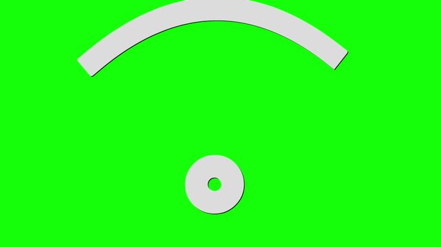 wifi signal animation on green screen background