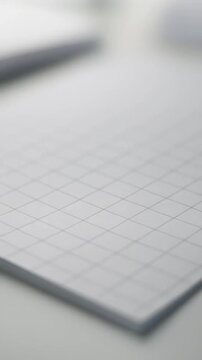 Close-up of a graph paper on a desk