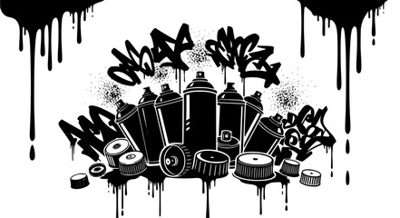 Graffiti Vector – Street Art Spray & Urban Icon Set © Sheikh