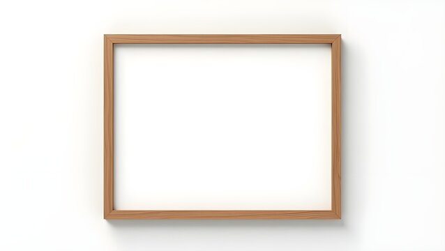 Wooden picture frame with natural wood texture