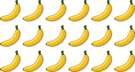 Seamless banana pattern vector illustration ripe yellow bananas fruit background healthy food design tropical repeating texture © tofajjol studio
