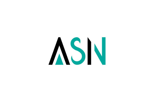 Modern Minimalist ASIN Logo Design in Black and Teal