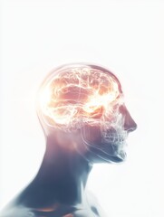 Obraz premium Exploring the Mysteries of the Mind: An Artistic Representation of the Human Brain