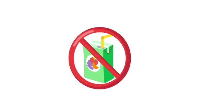 No Juice Box Allowed - A Visual Representation of Beverage Restrictions and Healthy Choices.