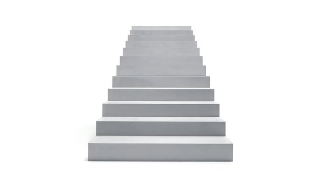 A gray, pixelated, 3D-like staircase