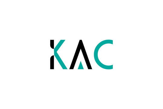 stylized letters "KAC" in black and teal, frequently identified as a creative initial monogram design
