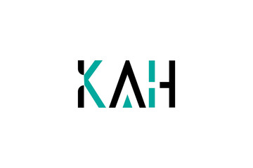 Fototapeta premium displays a stylized logo featuring the letters KAH