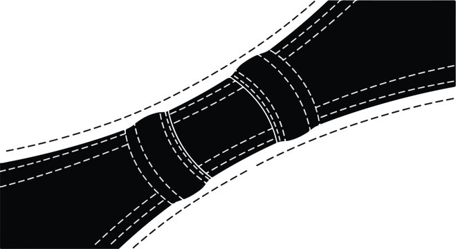 seamless black denim texture with white stitching