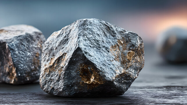 Close up of graphite crystal, dense layered texture, subtle metallic reflection, emphasizing advanced energy storage materials and strategic mineral significance