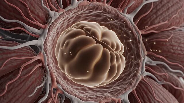 Microscopic View of Actively Respiring Mitochondrion Cell Biology Science Detailed Organic Structure Science Background Medical