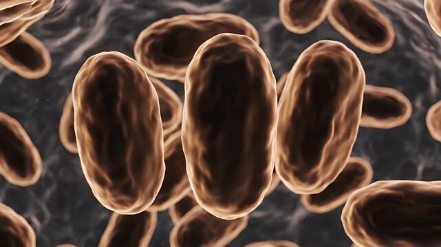 Microscopic View of Healthy Vibrant Mitochondria Cellular Energy Production Science Animation