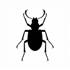 Fototapeta premium black stylized tick insect vector illustration isolated on white background