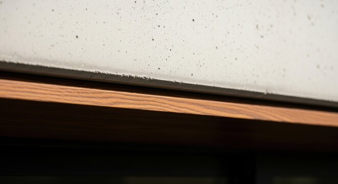 Close-up textured view of rich wood grain against a rough concrete surface, showcasing natural material details