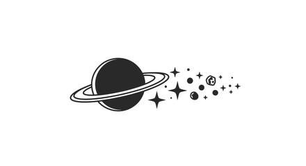 Black Planet with Ring System. © fina