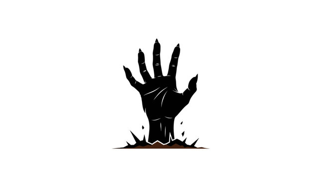 Black Hand Rising From Ground.