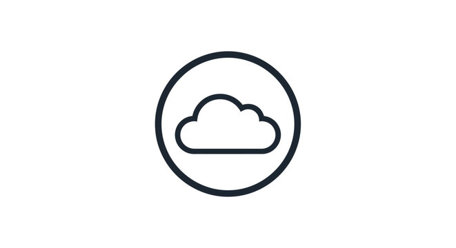 Cloud icon in circle.
