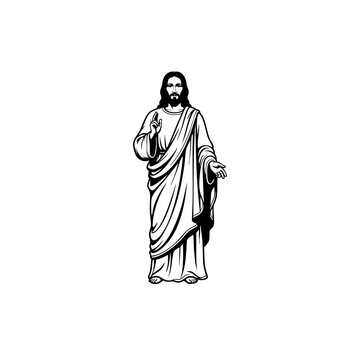 Jesus Christ Full Body Vector Art