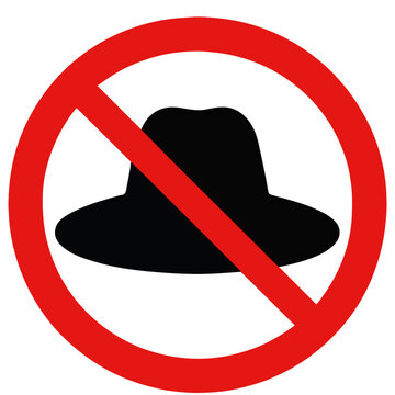 No hat sign red circle prohibition symbol prohibition sign 1