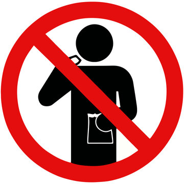 No eating or drinking and calling sign no drinking 1