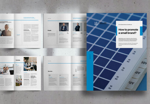 Sky Blue Startup Studio Promo Marketing Brochure Layout