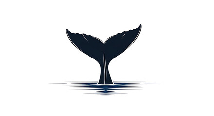 whale tail in water, ocean symbol, marine life © Md Shohel rana