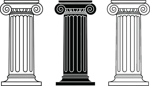 Ancient greek columns doric ionic and corinthian architectural orders