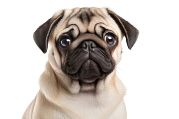 Obraz premium Cute dog pug animal mammal.