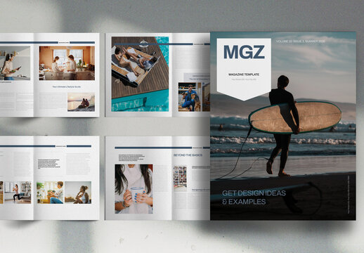 Dark Blue Lifestyle Promo Brochure Magazine Layout