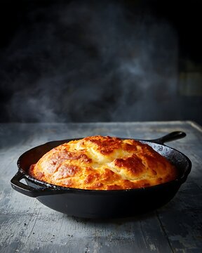 Golden Fatback Cornbread in Cast Iron