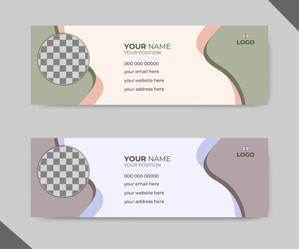 Modern and email signature or email footer template.
