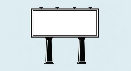Obraz premium Blank Billboard on a Light Background.