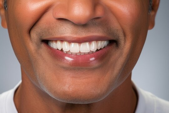 Teen mixed race old man teeth smile dimples skin.