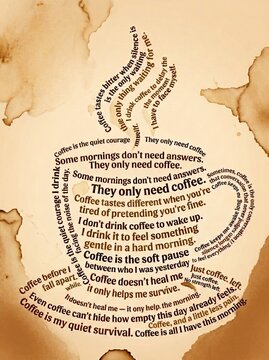 a cup of coffee - calligram