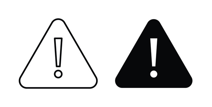Alert icon pack flat black, Editable line icons