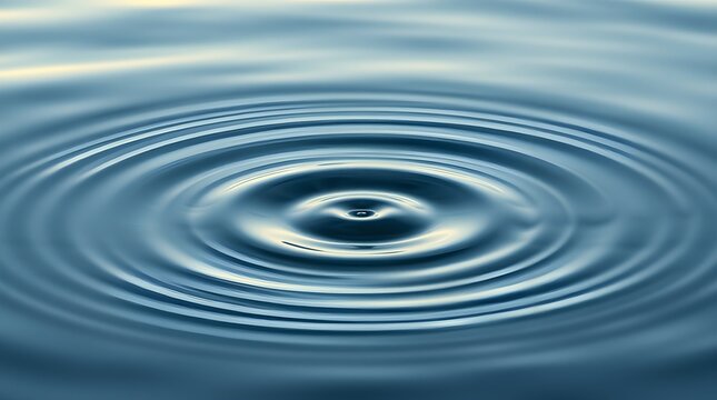 Single Ripple on Calm Water Minimal Scene