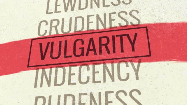 Vulgarity 3D Scrolling Title Animation