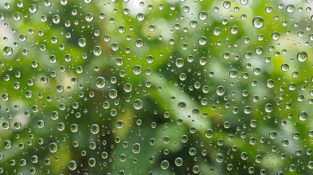 Seamless raindrop texture transparent liquid water droplet fresh nature background design with clean condensation beads